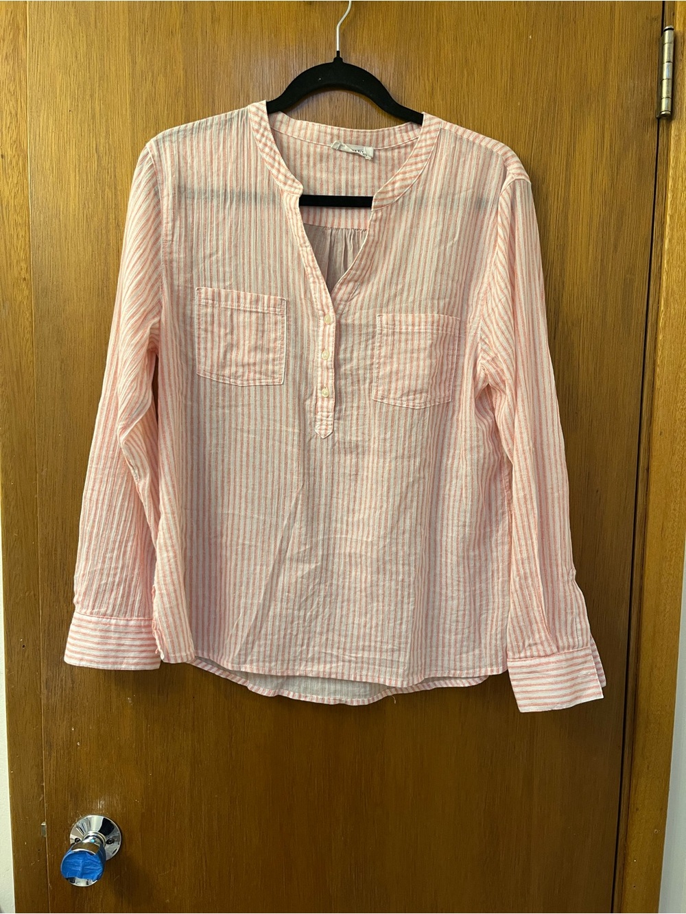CARVE DESIGNS Dylan Gauze Shirt Pink Stripe - S